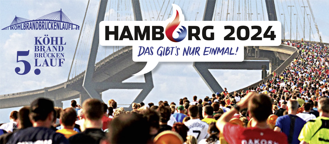 Köhlbrandbrückenlauf im Zeichen der Olympiabewerbung #Hamburg2024