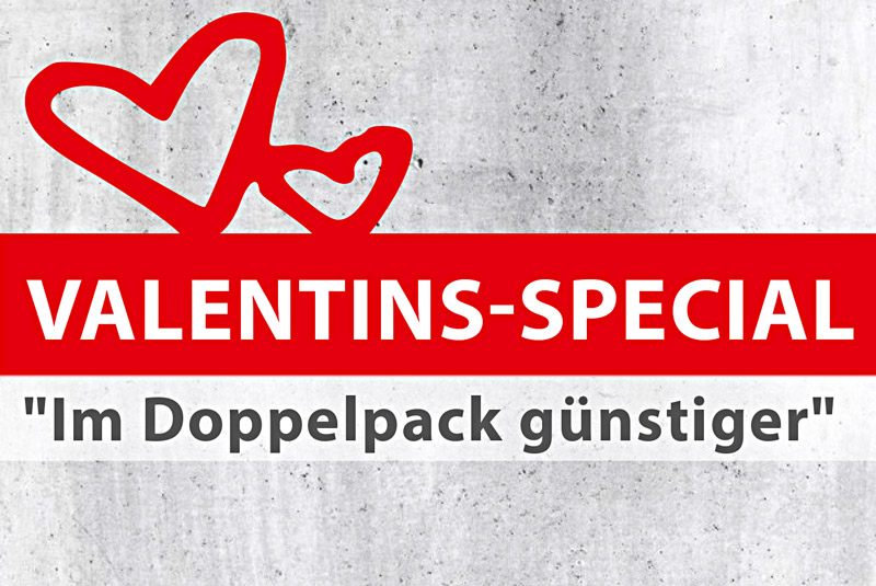 Doppelt hält besser! Valentins-Special im Online-Shop