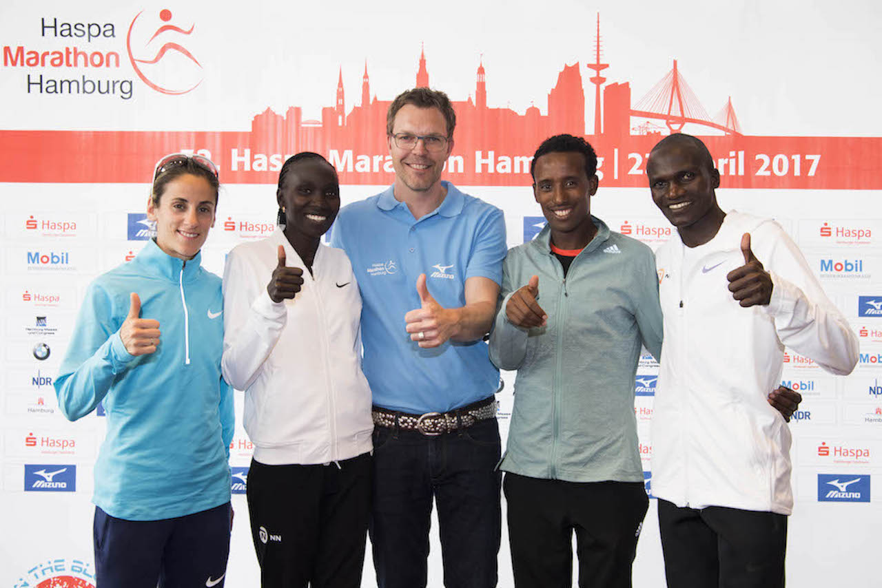 Olympiasieger Stephen Kiprotich peilt schnelle Zeit beim Hamburg-Marathon an