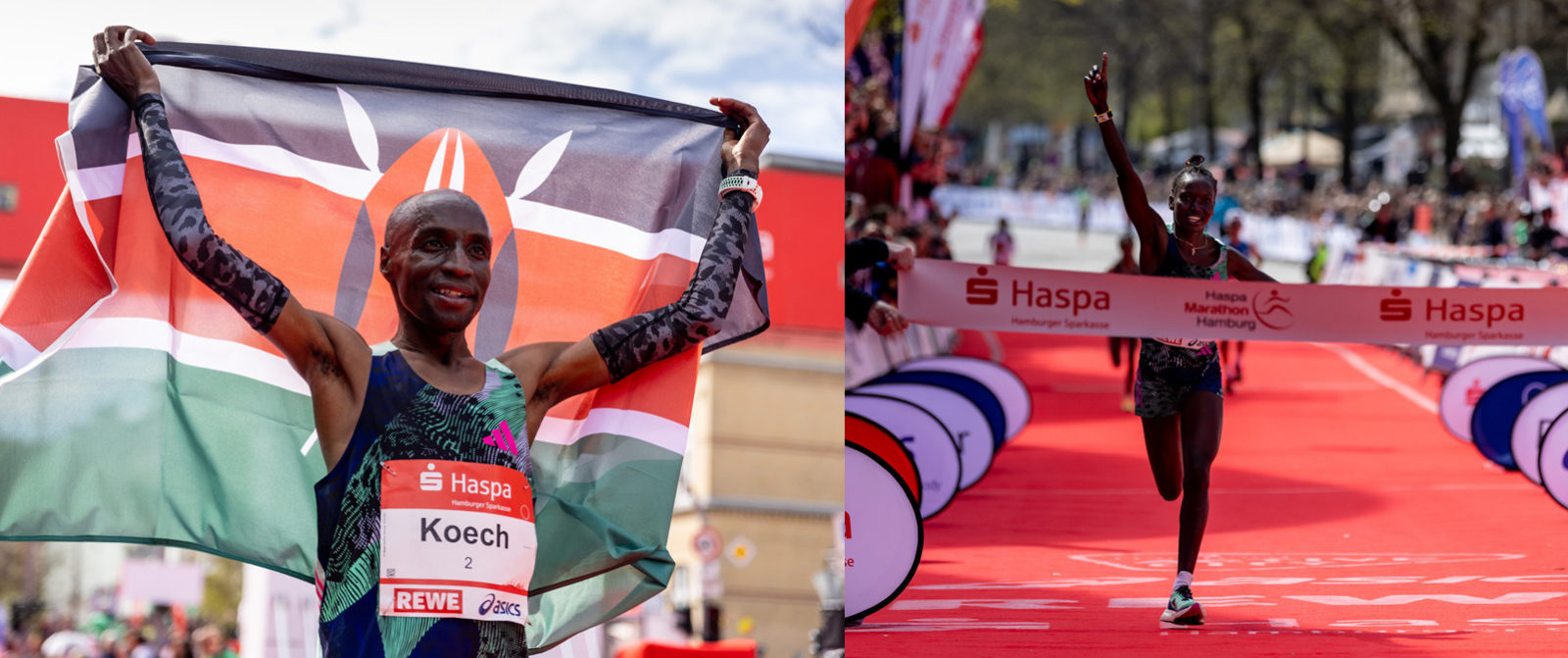 Bernard Koech markiert neuenStreckenrekord – Dorcas Tuitoek läuft zweitschnellste Hamburg-Zeit