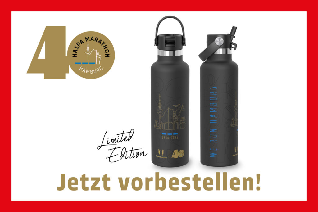 Jubiläums-Flasche Haspa Marathon Hamburg