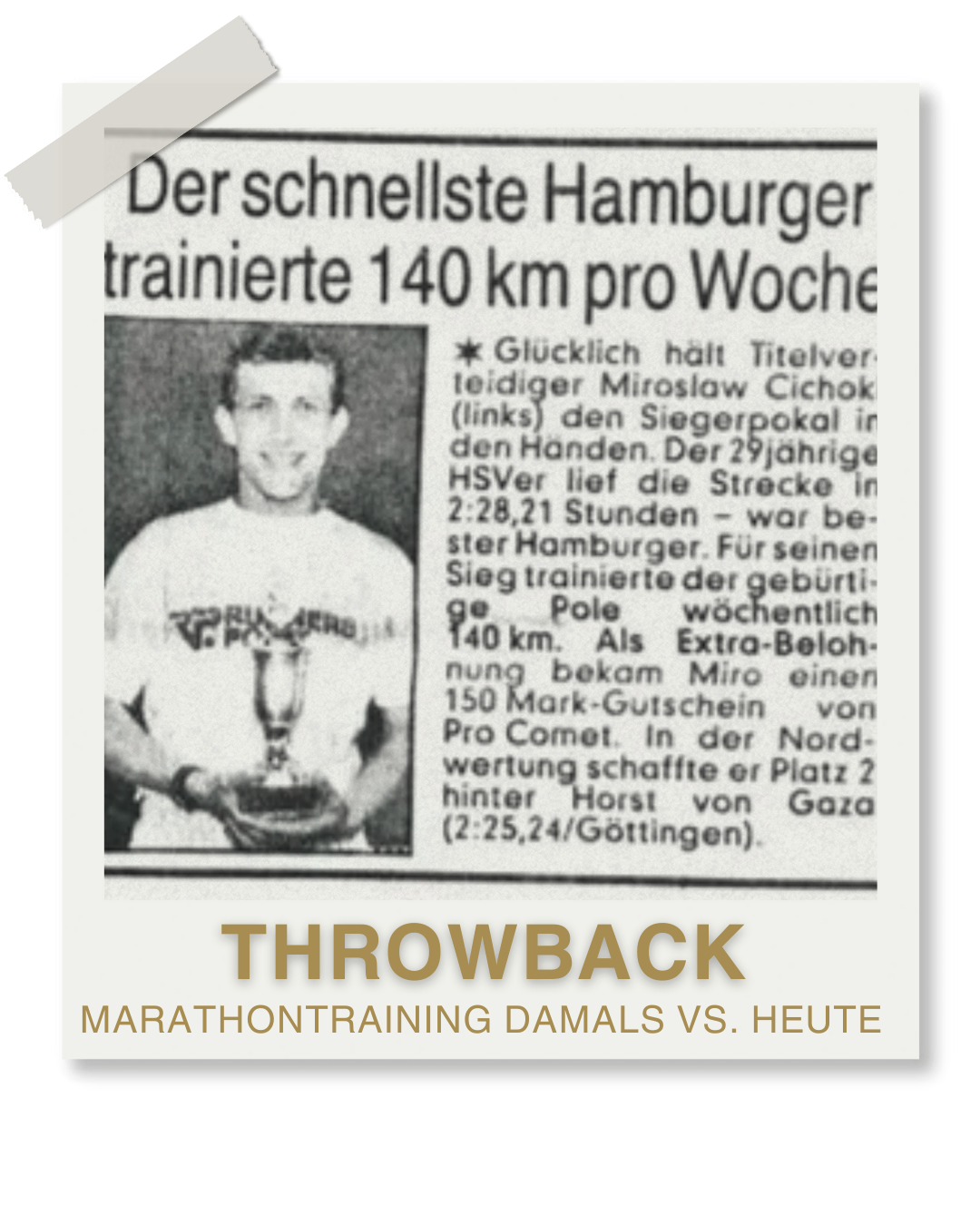 Throwback: Marathontraining damals vs.heute